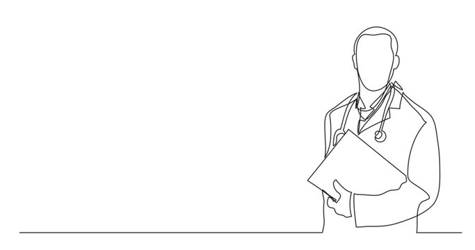 doctor line art holding clipboard clip art preview