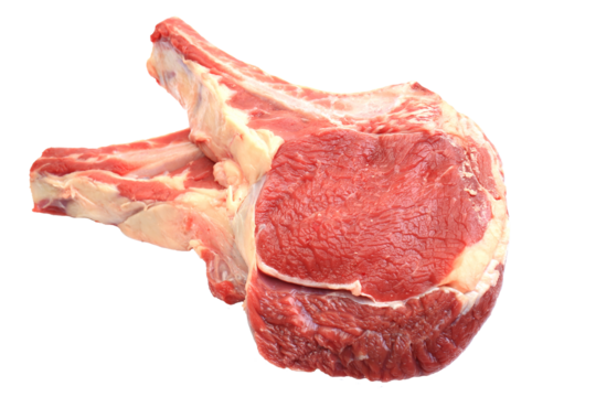 Raw meat beef isolated on white