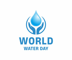 Save water. World Water Day concept. Vector illustration.