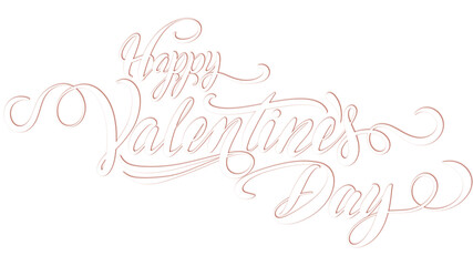 Happy valentines day white text calligraphy