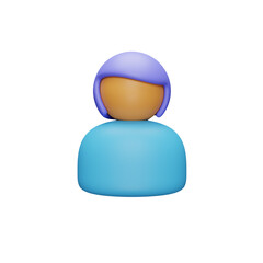 Business woman icon 3d.