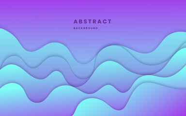 Purple and light blue abstract background dynamic wavy light and shadow. liquid dynamic shapes abstract composition. modern elegant design background. illustration vector 10 eps.