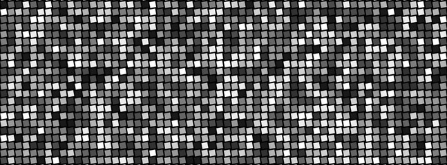 Square pixel background. Abstract illustration consisting of small squares. Black and white pixelated blocks.
