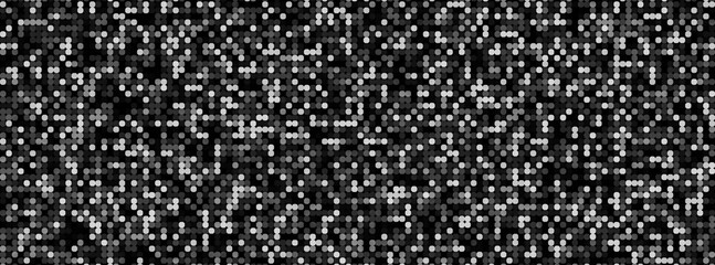 Square pixel background. Abstract illustration consisting of small squares. Black and white pixelated blocks.
