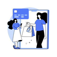 Credit card abstract concept vector illustration.