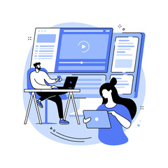 Packaged software abstract concept vector illustration.