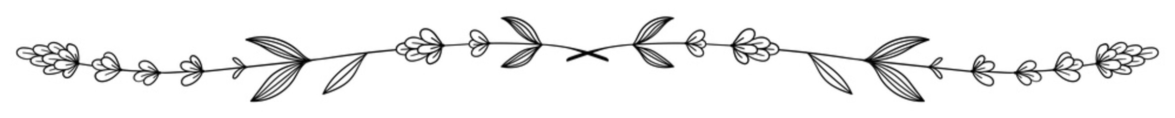 繊細な植物や花のボタニカルライン　ラスター素材