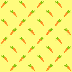 Geometric Carrot Vector Seamless Pattern