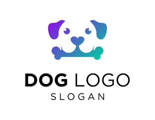 Logo design about Dog on a white background. created using the CorelDraw application.