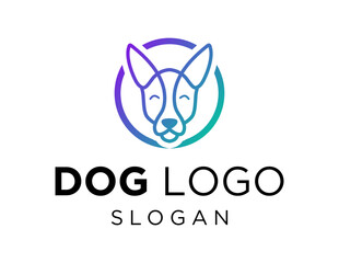 Logo design about Dog on a white background. created using the CorelDraw application.