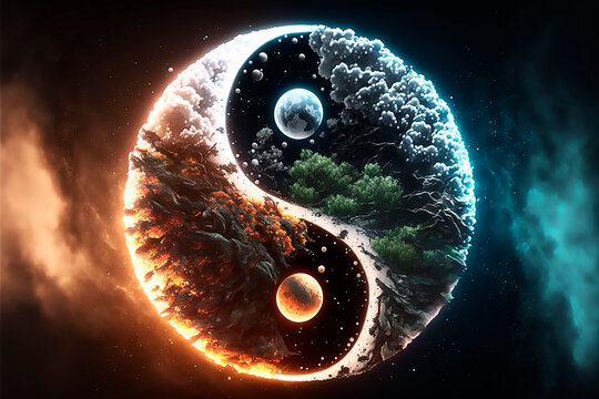 nature ying yang .Generative AI