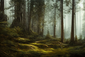 Obraz premium bosques verdes