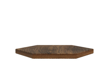 3d wooden stage podium.