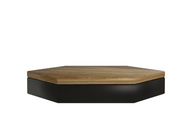 3d wooden stage podium.