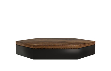 3d wooden stage podium.