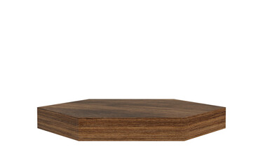3d wooden stage podium.