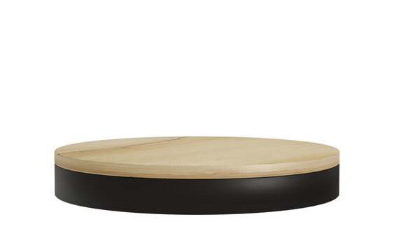 3d wooden stage podium.