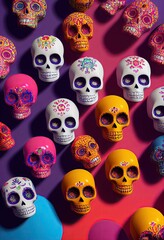 sugar skulls of dia los muertos