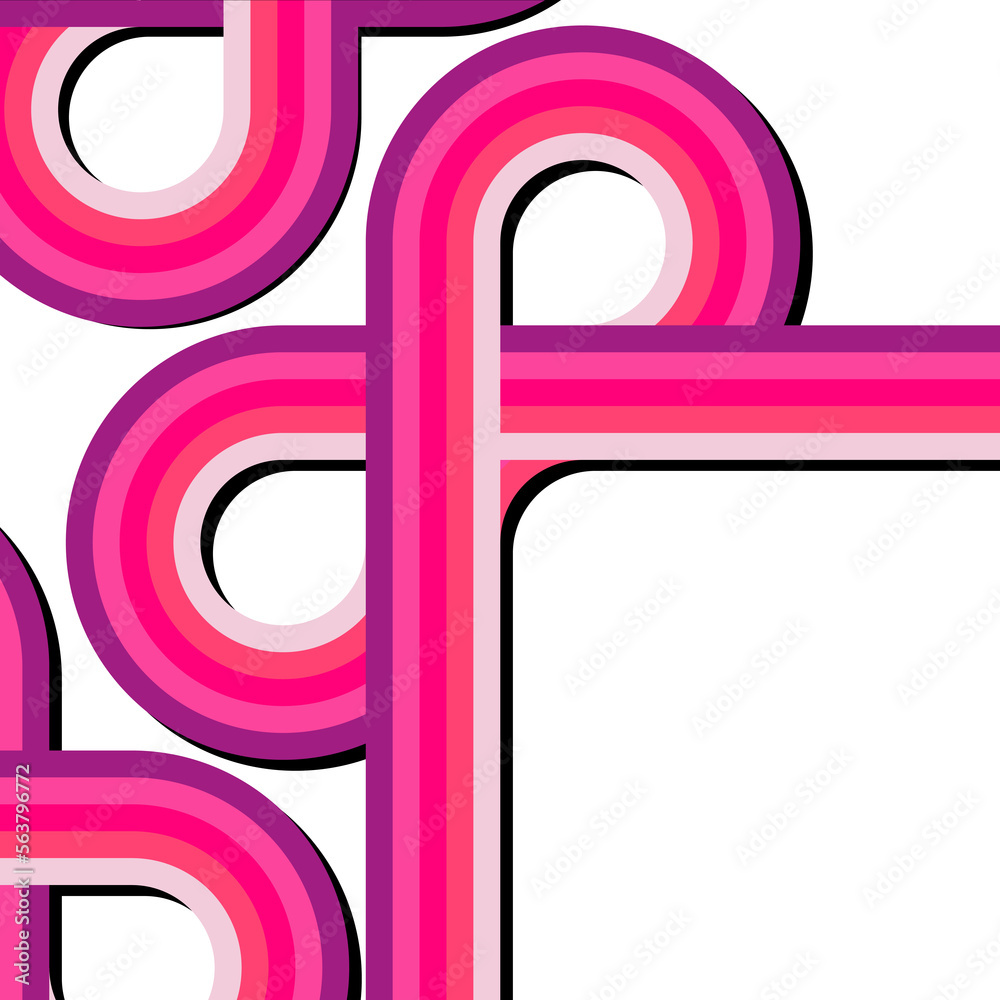Poster abstract design70s lines and retro grunge background, vector.