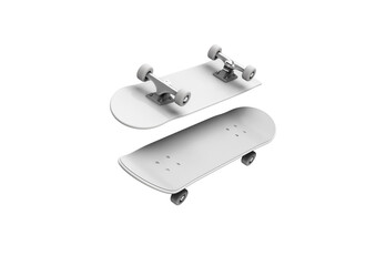 Skateboard 3D illustration isolated on white