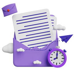 Send Email 3d render illustration