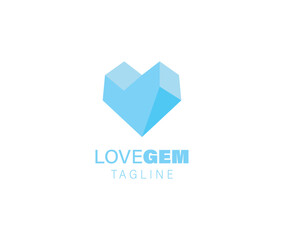 Love Gem Logo Design 