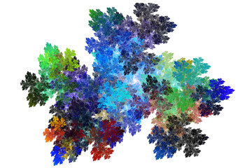 a colorful fractal pattern haze, computer generated