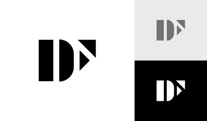 Letter DF initial monogram logo design vector