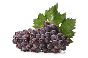 bunch of grapes isolated on white