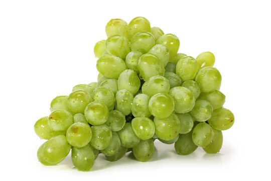 green grapes isolated on white