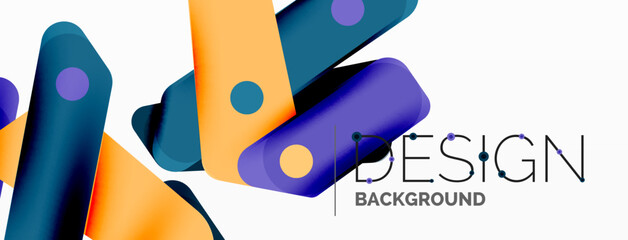 Tech minimal geometric wallpaper. Creative abstract background. Ribbon style stripes vector illustration for wallpaper banner background or landing page