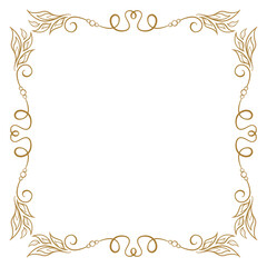 Vintage style vector square frame.