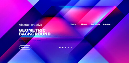 Dynamic triangle design with fluid gradient colors abstract background