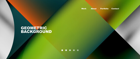 Minimal geometric abstract background. Circle and line design. Trendy techno business template for wallpaper, banner, background or landing