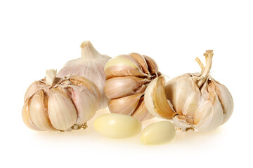 garlic isolated on white