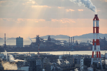 鷲羽山から見る水島の工業地帯