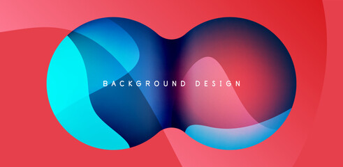 Obraz premium Bright abstract background glossy shiny circle and sphere composition. Minimalist geometric vector Illustration For Wallpaper, Banner, Background, Card