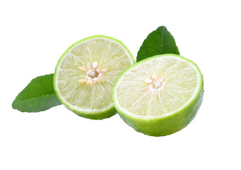 Limes with slices isolated transparent png
