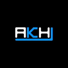 Deurstickers AKH letter logo creative design with vector graphic, AKH simple and modern logo. © MdAminul
