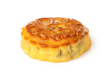 Mid-Autumn Festival moon cake on white background