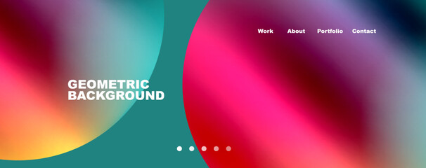 Round shapes and circles geometric abstract background. Vector Illustration For Wallpaper, Banner, Background, Card, Book Illustration, landing page