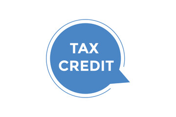Tax credit button web banner templates. Vector Illustration
