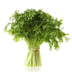 crown daisy on white background