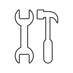 Repair, hand tools, tools line icon. Outline vector.