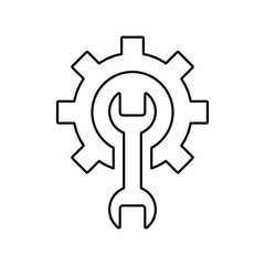 Repair, settings, tools line icon. Outline vector.