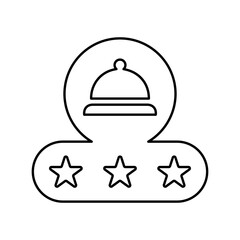 Food Review line icon. Outline vector.