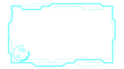 Abstract HUD sci-fi display interface tech frame digital technology element