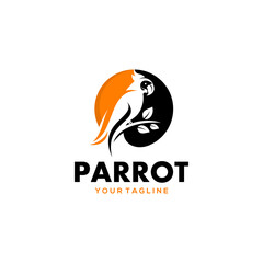 Vector parrot logo design vector template