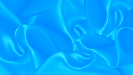 blue satin, Texture of color fabric as background, Blue satin background. Silk fabric with pleats. Satin, silk or satin create a beautiful drapery. Fashionable design, neon