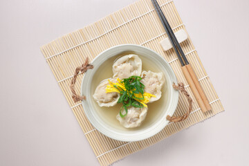 Manduguk or Mandu Guk is Korean Dumpling Soup for Seollal.